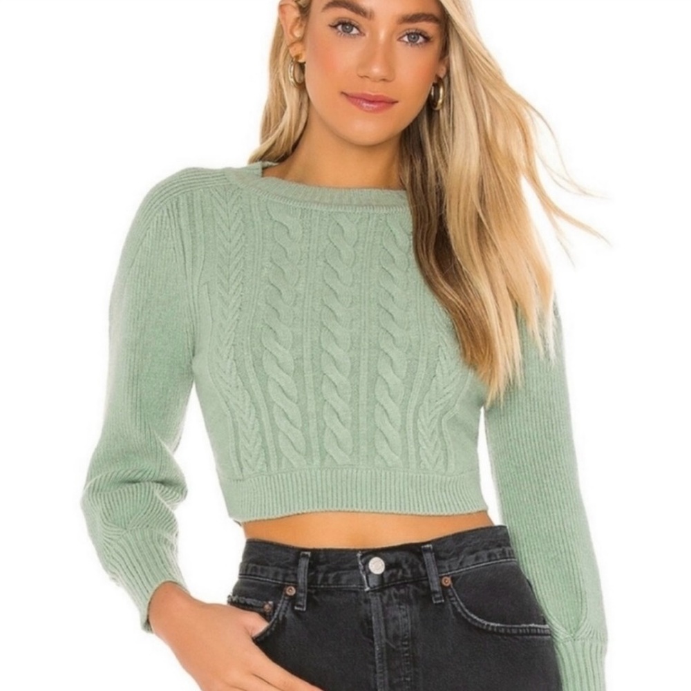 Sydney Cropped Cable Knit Sweater